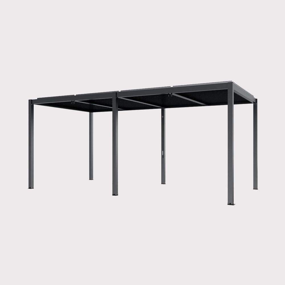 Pergola ogrodowa Luxe 7,8x3 m z manualnie regulowanym dachem antracyt
