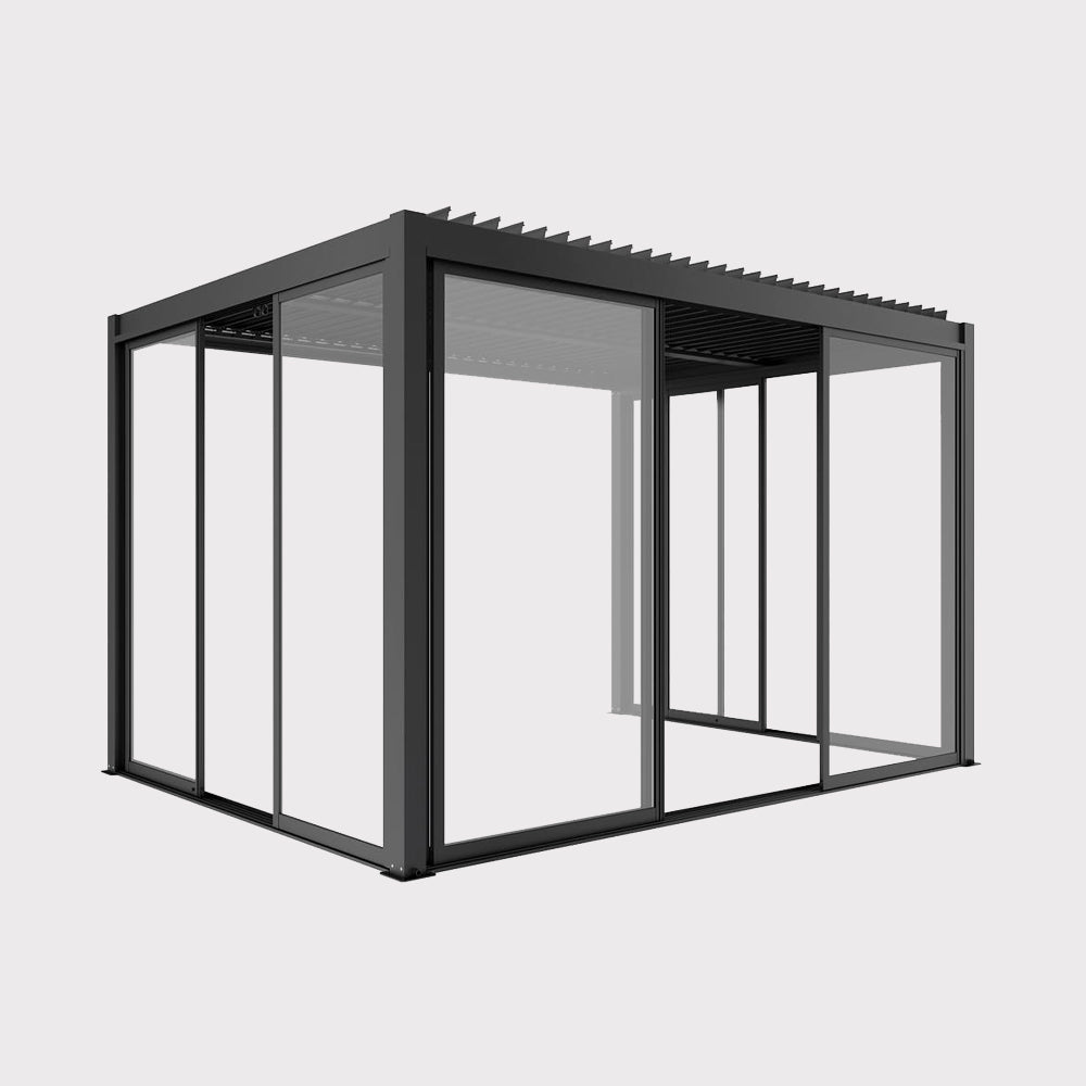 Luxe sliding glass door 4m (370 x 238 cm) anthracite