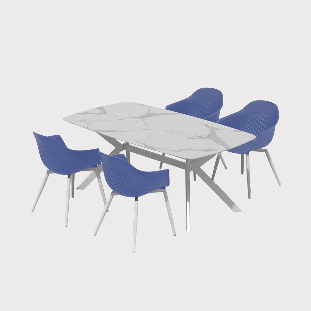 Krzesło Ballena w kolorze niebieskim