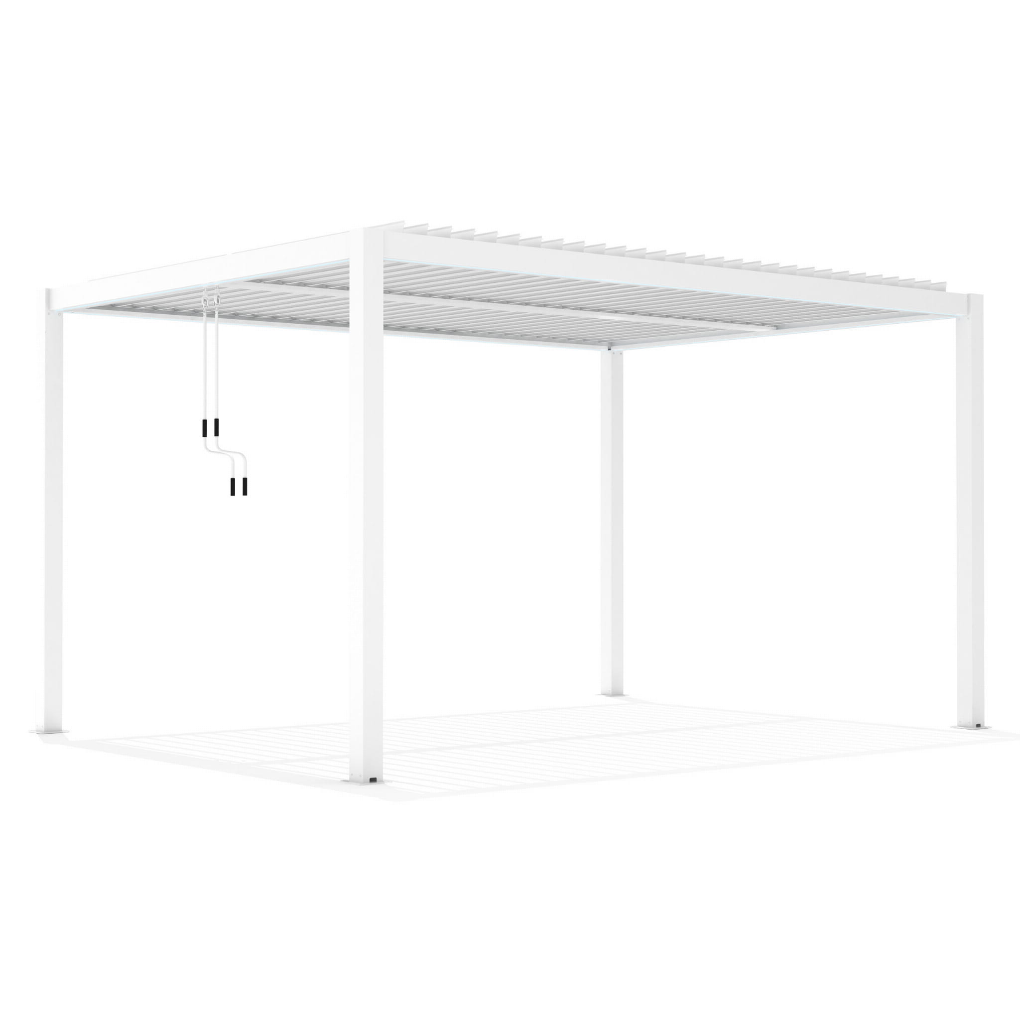 Pergola ogrodowa LUXE 3×3 m z oświetleniem LED biała