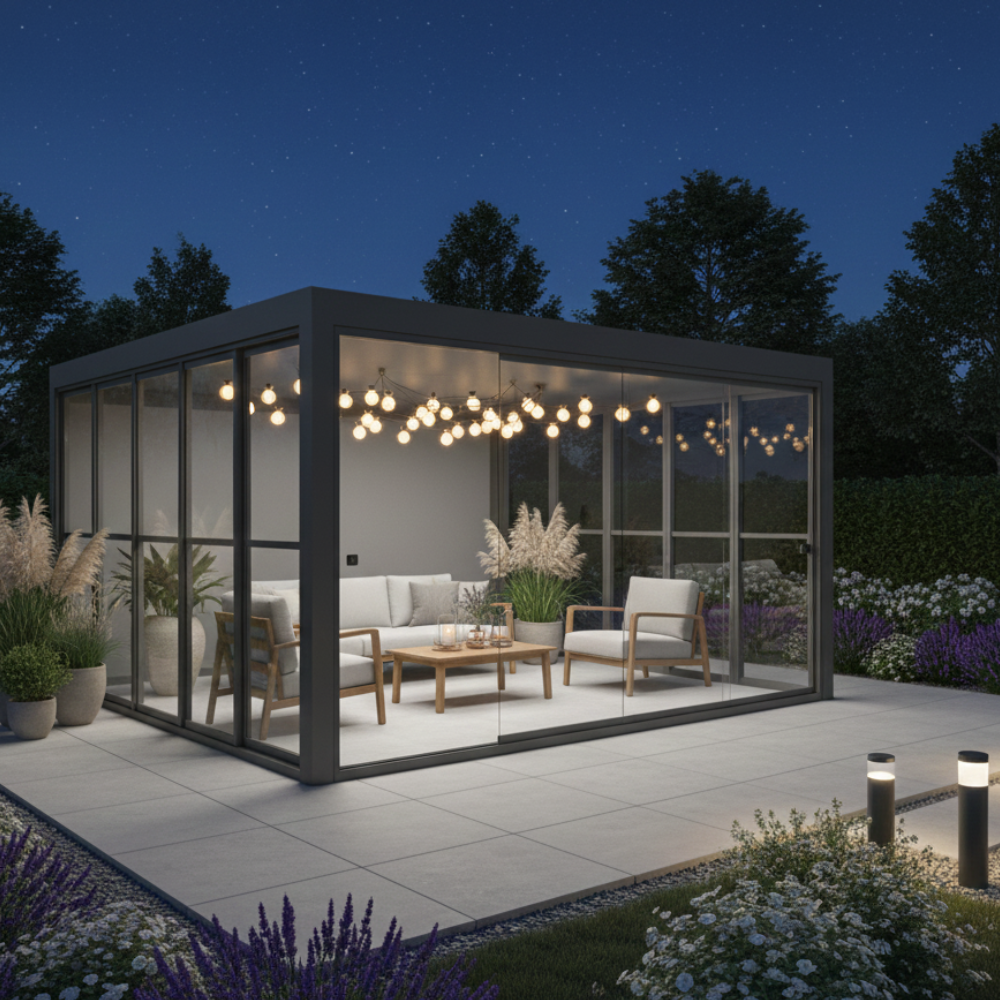 Drzwi szklane bezramowe Elite 370×258 cm