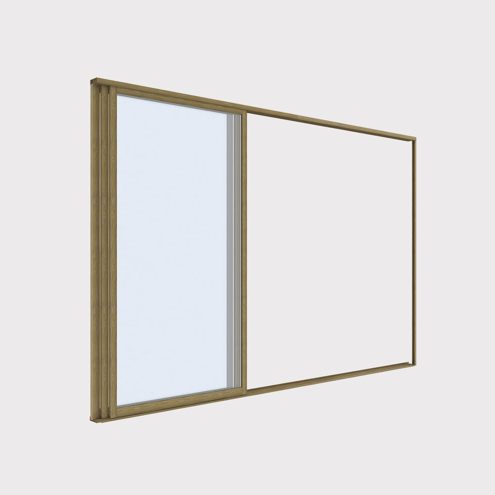 Drzwi przesuwne szklane Luxe 270x238 cm w kolorze drewna