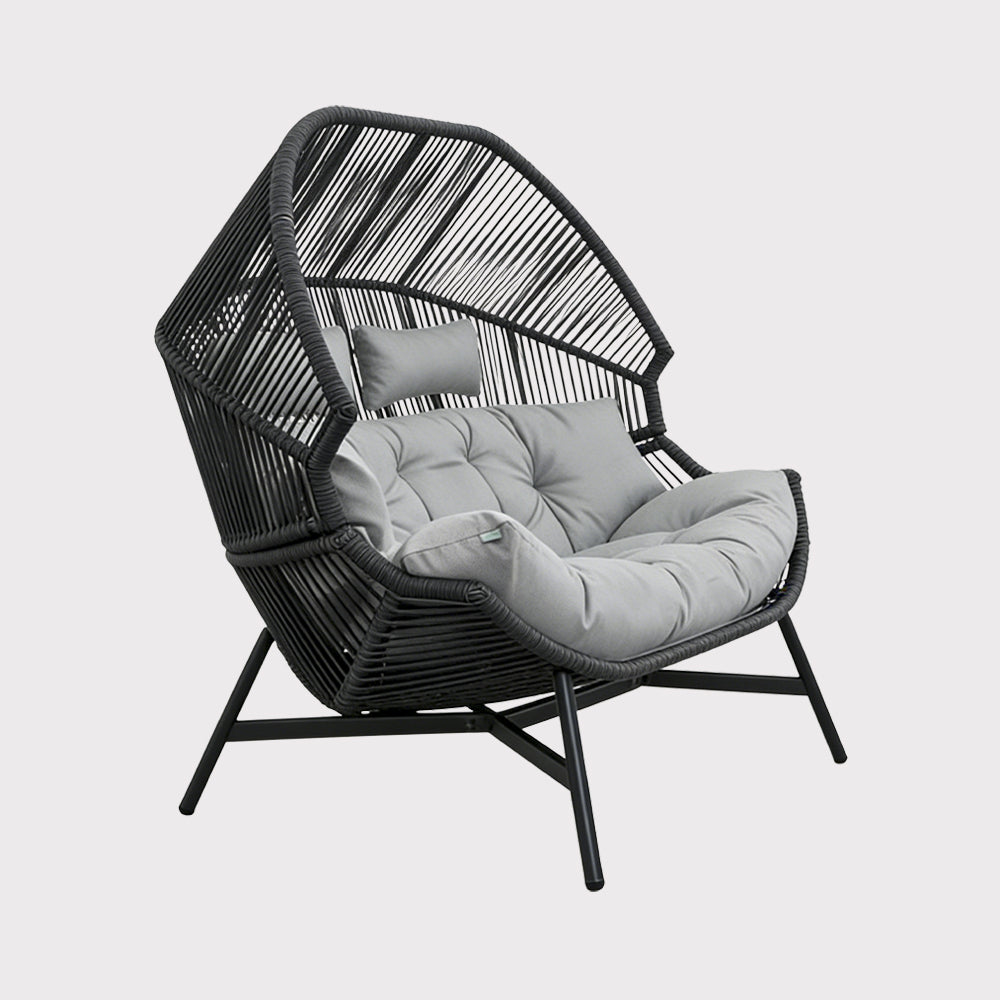 Hola anthracite double armchair