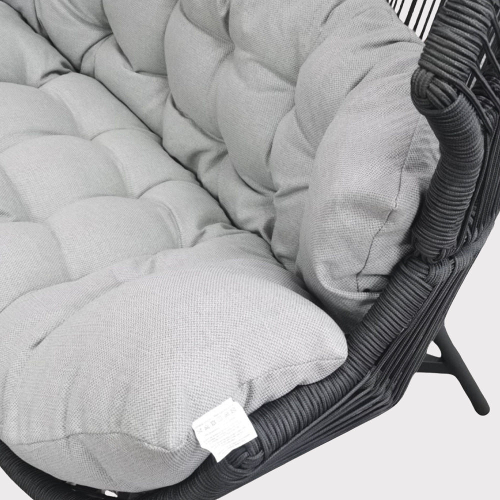 Hola anthracite double armchair