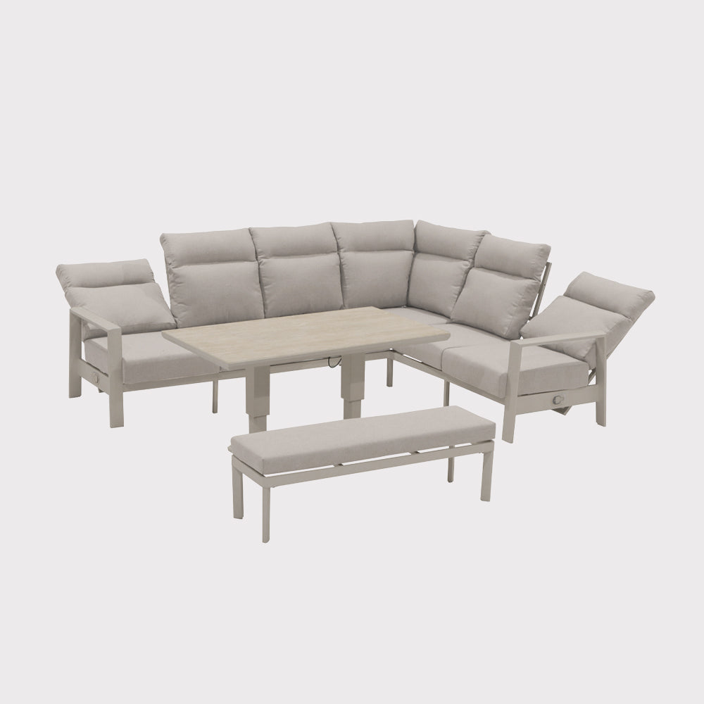 Marsylia coffee garden furniture set with a pneumatic table