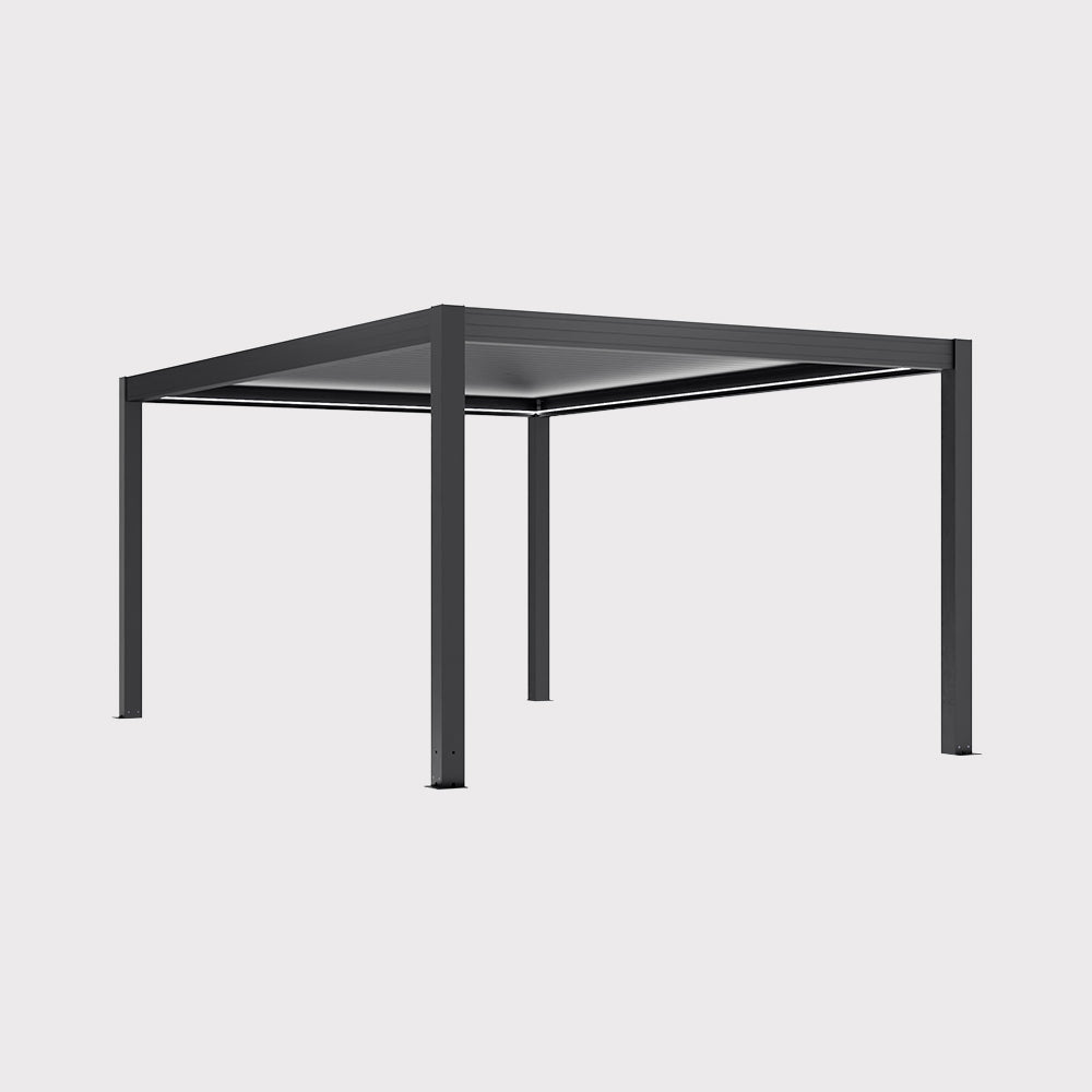 Pergola ogrodowa elektryczna Elite 6×4×2.8 m (592x410x280 cm) z oświetleniem LED antracyt
