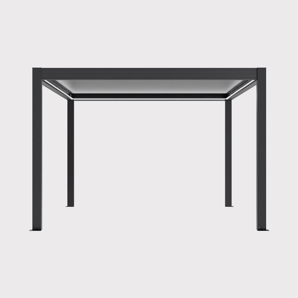 Pergola ogrodowa elektryczna Elite 6×4×2.8 m (592x410x280 cm) z oświetleniem LED antracyt