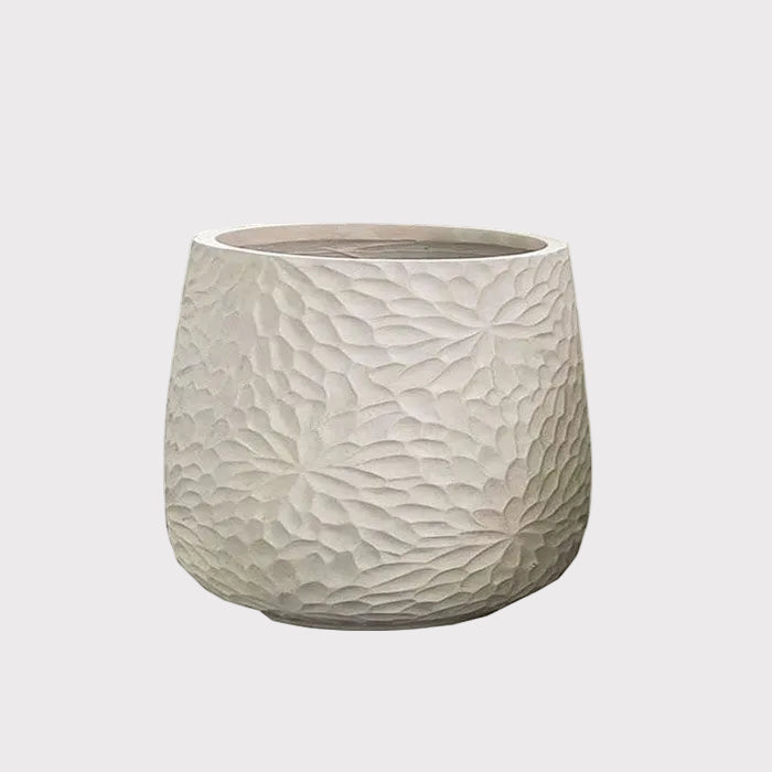 Pflanzkübel Caliza 29x29x20 cm mit dekorativer Struktur in Beige
