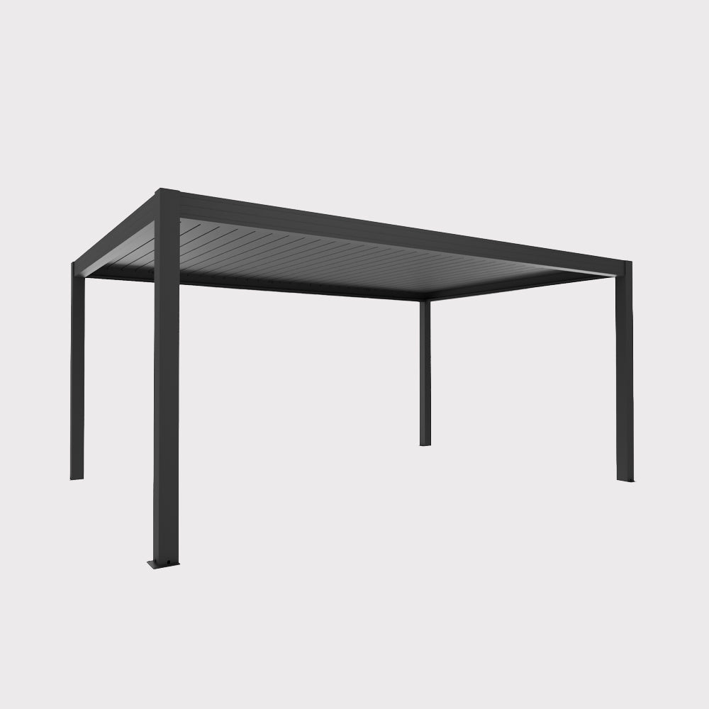 Elite electric garden pergola 600×400×280 cm with LED lighting, anthracite