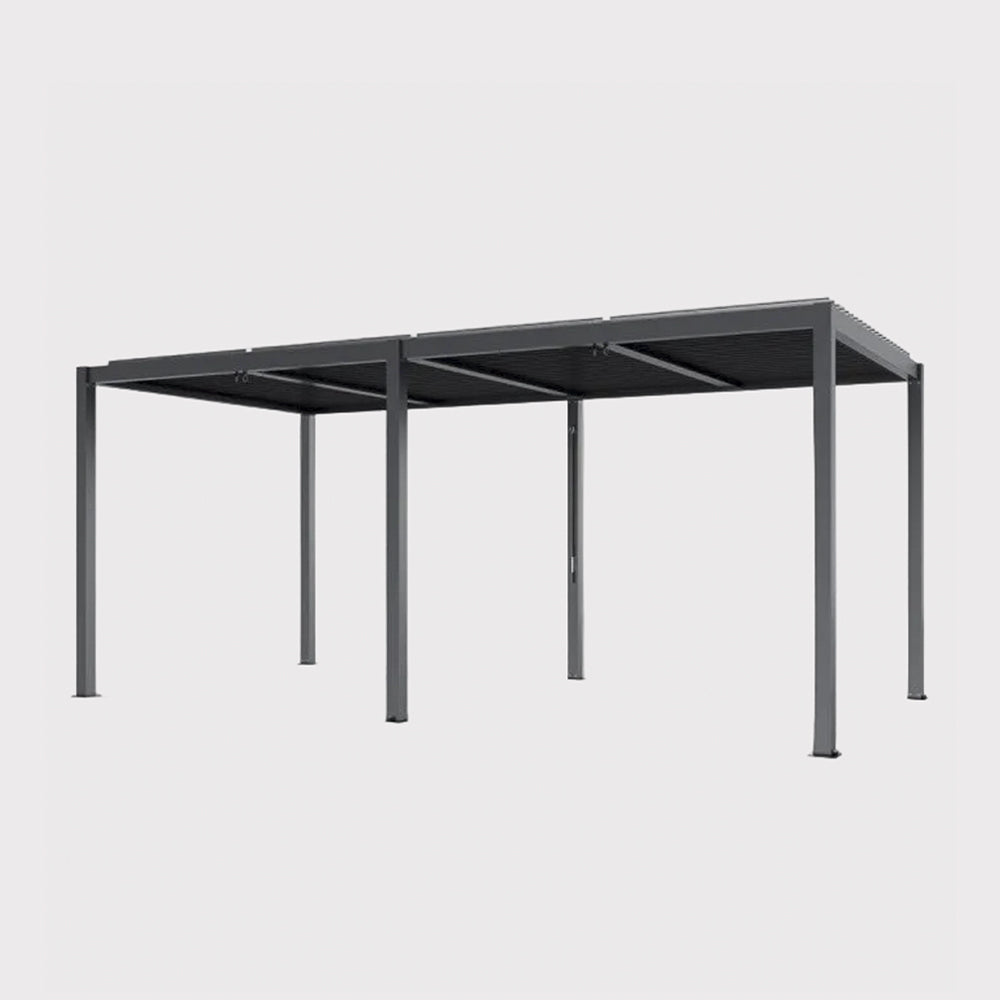 Pergola ogrodowa manualna Luxe 7.8x4 m z oświetleniem LED w kolorze antracytu