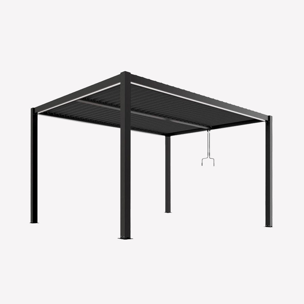 Pergola ogrodowa Luxe 3×4×2,5 m z oświetleniem LED antracyt