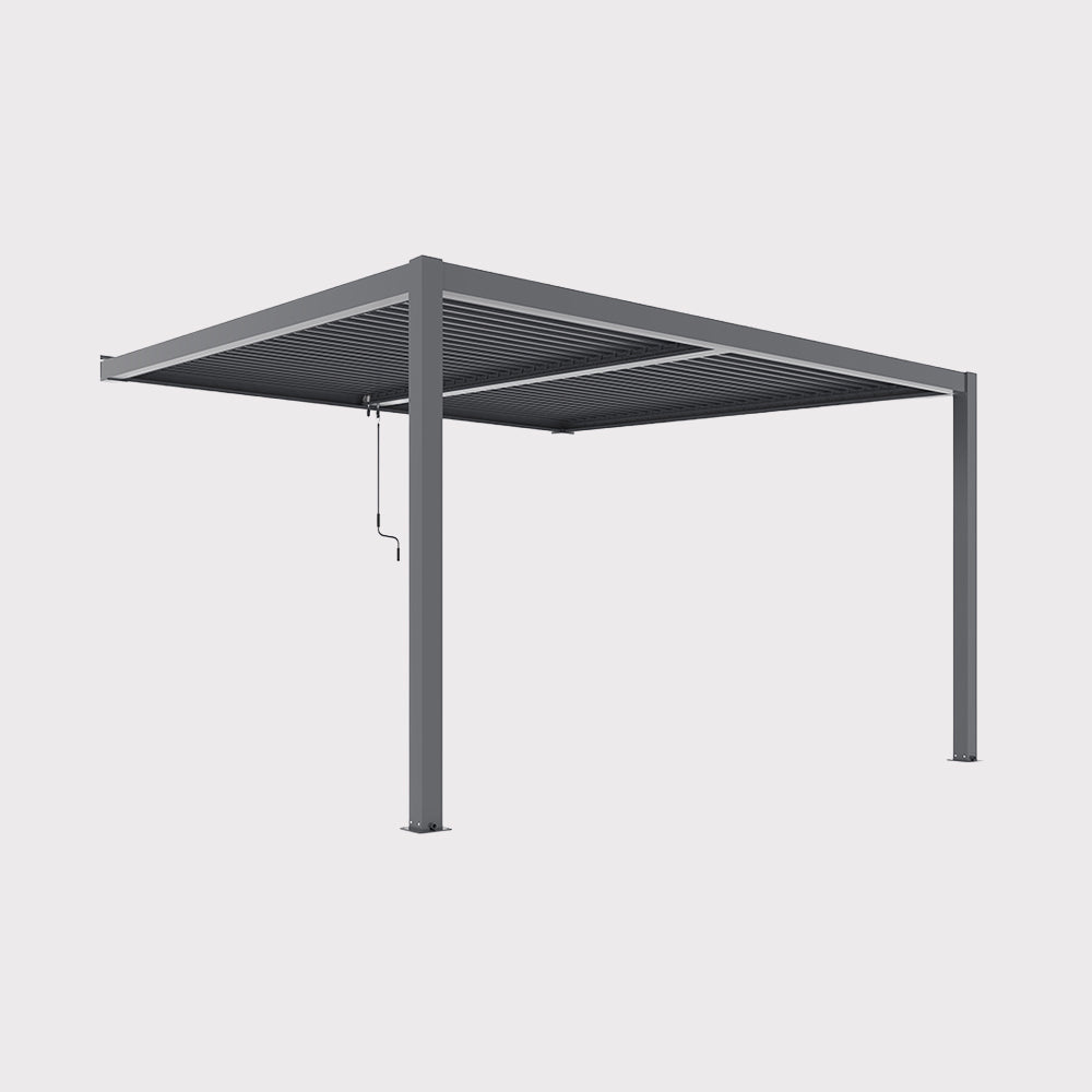Luxe wall-mounted pergola 4×4×2.5 m anthracite with LED